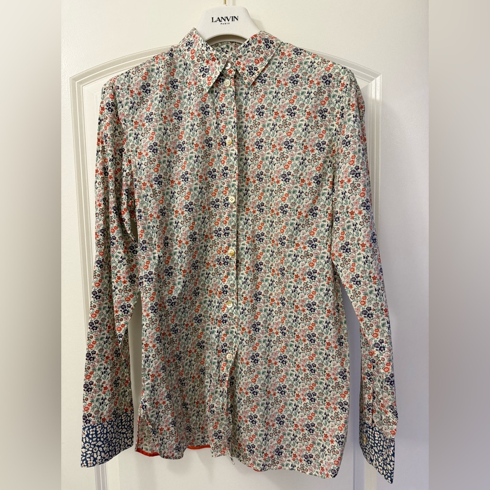 Paul Smith Red and Blue Casual Button Down Shirt